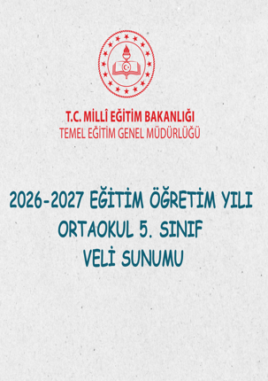 Ortaokul 5. Sınıf Veli Sunumu
